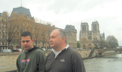 Howard and John and the Notre Dame church, Paris