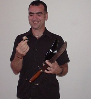 Paul and his champagne sabre