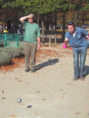 John could only watch as the boule was hurled into the distance.