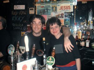 Safi and Eoin - friendly bar staff