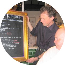 Phil & John consult the menu