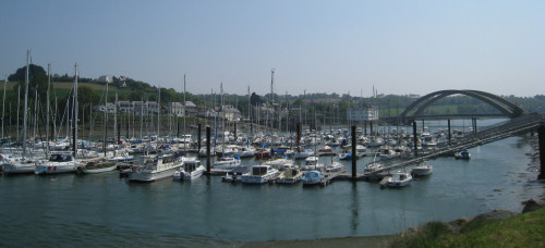 Treguier overlooks the estuary harbour.