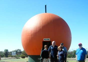 Jeannette, Paul, Yvonne, Dave and John at the Big Orange in Berri