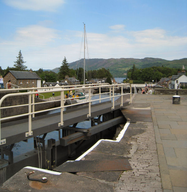 Caledonian Canal locks at Fort Augustus.