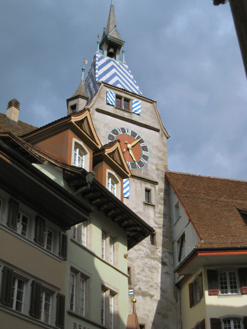 Clock tower in Zug