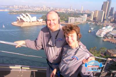 John and I did the bridge climb, Sydney