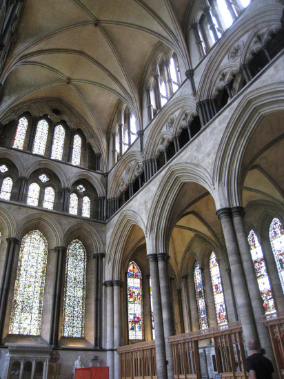 Stained glass in Salisbury cathedral