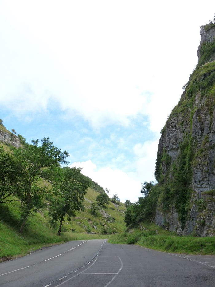 driving through the Cheddar Gorge, Somerset
