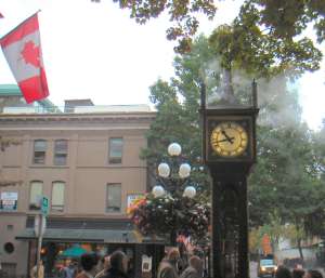 Steam powered clock in Gastown, Vancouver