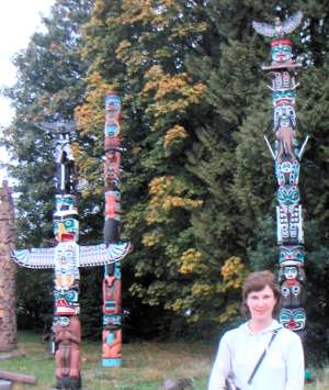 First Nation totem poles in Stanley Park, Vancouver