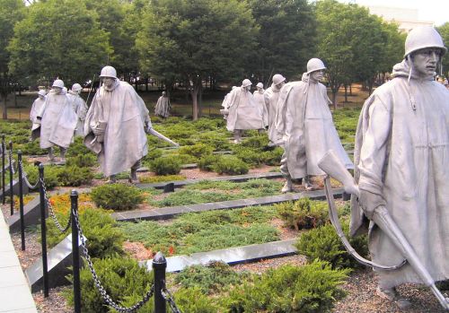 Korean War Veterans Memorial in Washington in the National Mall