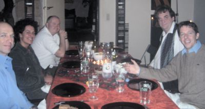 John, Jim and Dave prepare for a festive feast