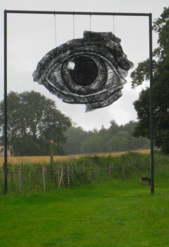 Sophie Ryder's eye sculpture.