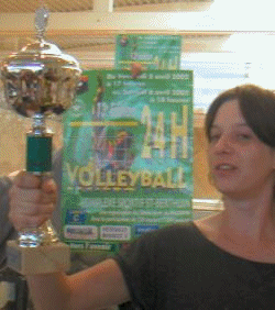 we each pose with the trophy
