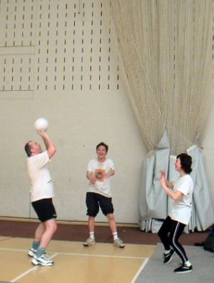 warming up before the next match