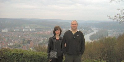John and Fiona at the citadel overlooking Namur.