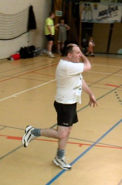 John plays a winning serve