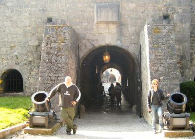 Fiona and John at the citadel at Dinant, Belgium