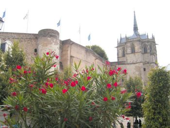 View of the Amboise chateau from the "high street"