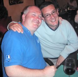 Max and John listen to Paddy Sherlock and the Swingin' Lovers