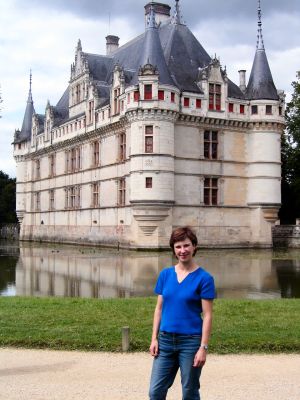 Fiona at Azay-le-Rideau chateau