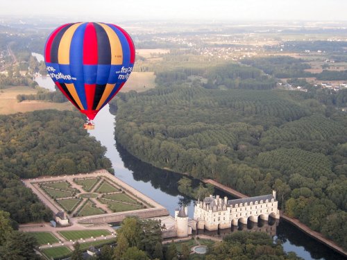 looking down on the Chateau Chenonceau, Loire Valley France