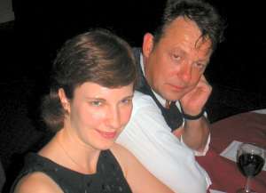 Fiona and Phil towards the end of the night