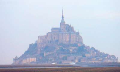 approaching Mont St Michel