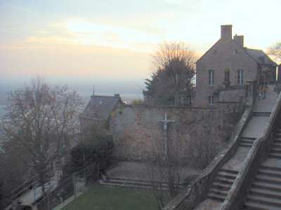 the ramparts at Mont St Michel