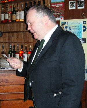 John delivers the Address to a Haggis
