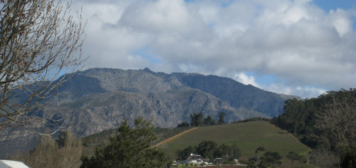 Franschhoek lies in a valley