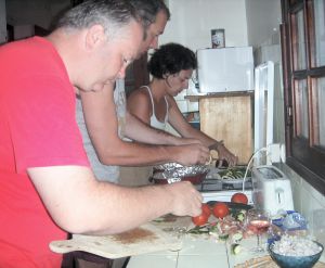 Note: a glass of rosé helps develop the creative side to cooking!