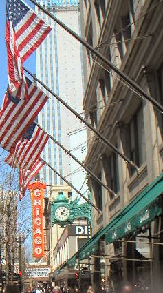 Down town in Chicago