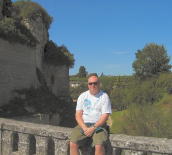 by the ruins of Chinon chateau