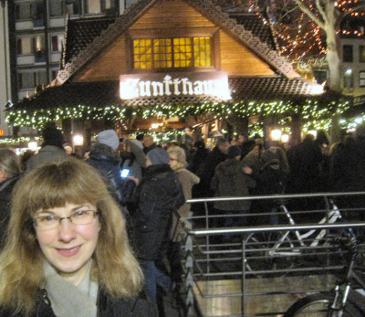 Christmas markets at night