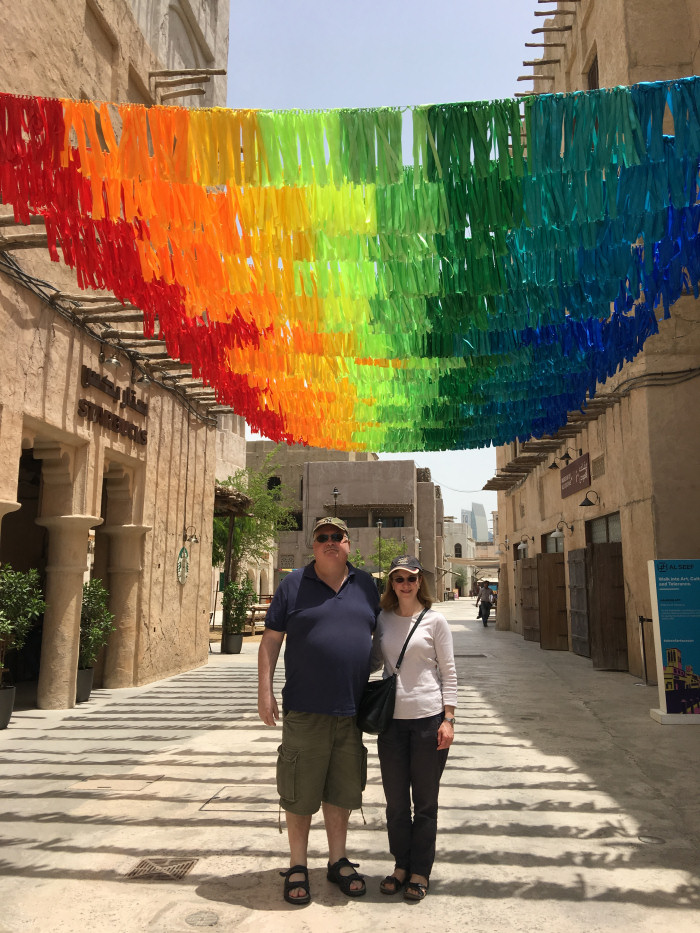 John and Fiona art quarter of Dubai old town