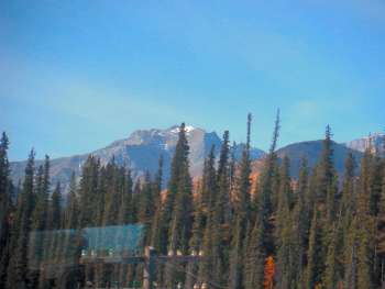 snow on the top of the mountains
