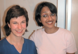 me and Zarine, who left after stage 1, mentioning something about packing for her hols!