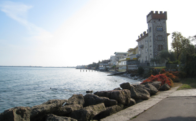 along the shore of Lake Garda