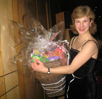 A Cadbury's goody basket full of chocolates and sweets