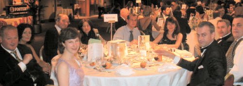 Fiona, Des, Anne, Donald, Dermot, Maggie, Shep, Jim, Peter on the Kintyre table