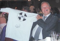 Steve was proud of his GOAL T shirt