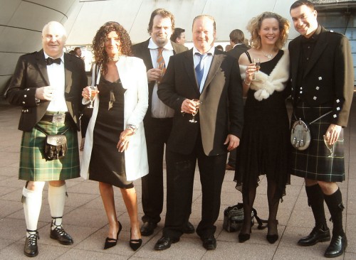 John, Ann, Jim, Des; Grainne, Steve at the champagne reception