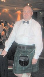 John looking splendid in his kilt