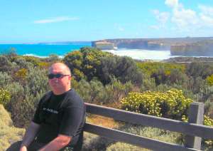 having a little rest at Loch Ard Gorge
