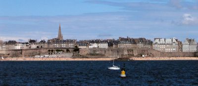 view of Saint Malo as we prepare to dock.