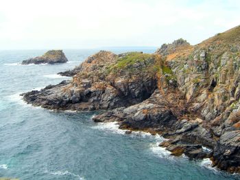 The cliff tops on Little Sark in the Channel Islands
