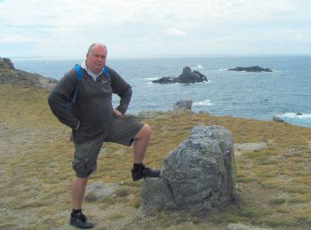 John on the cliff tops on Little Sark in the Channel Islands