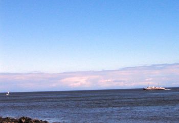boats at sea at Dhoon Bay, Isle of Man