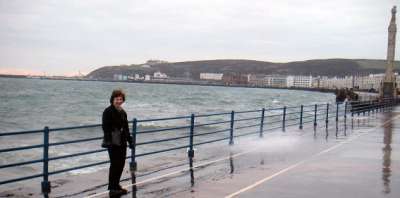 Fiona on Douglas prom, Isle of Man